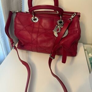 Dior Red Leather Satchel